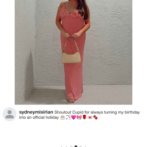 Pink Floral Cup Maxi Dress - Picture 3 of 4